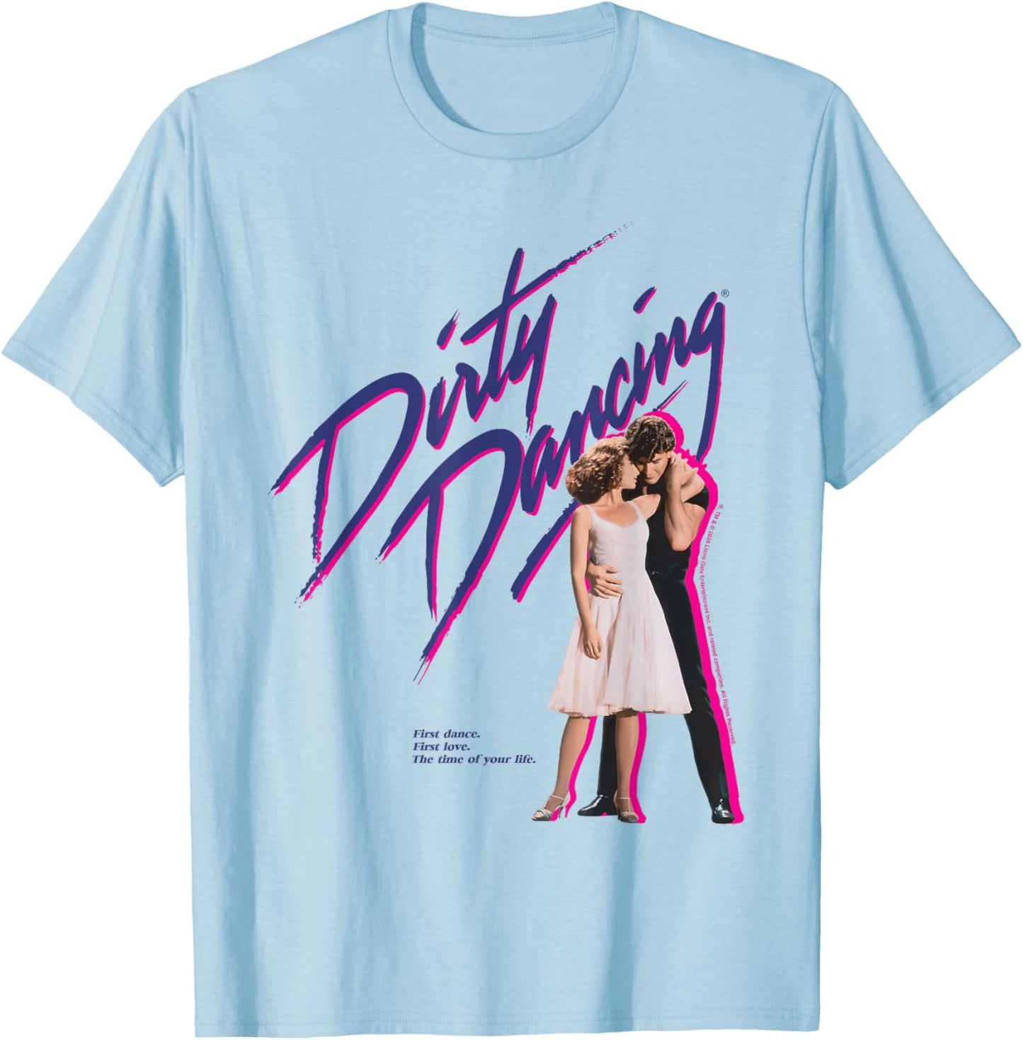 Movie Poster Dirty Dancing Classic , gray, S T-Shirt - T-Shirt | Light Blue