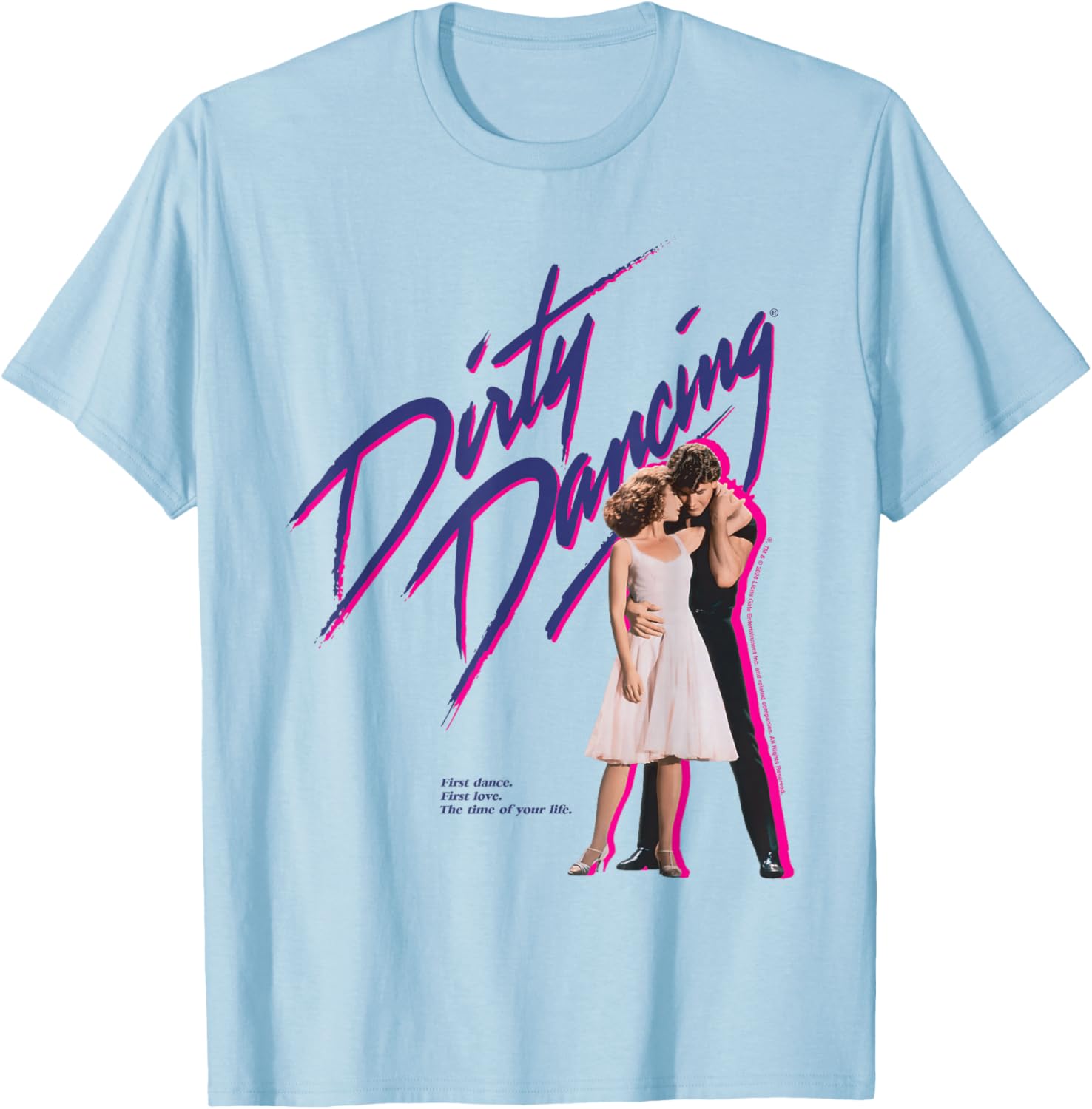 Dirty Dancing Classic Movie Poster Art T-Shirt - T-Shirt | Light Blue