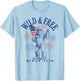 Patriotic Bigfoot Wild and Free Since 1776 T-Shirt - T-Shirt | Light Blue