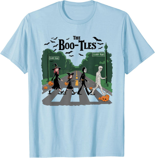 The Boo-tles Scabby Road Funny Band Parody Halloween T-Shirt - T-Shirt | Light Blue