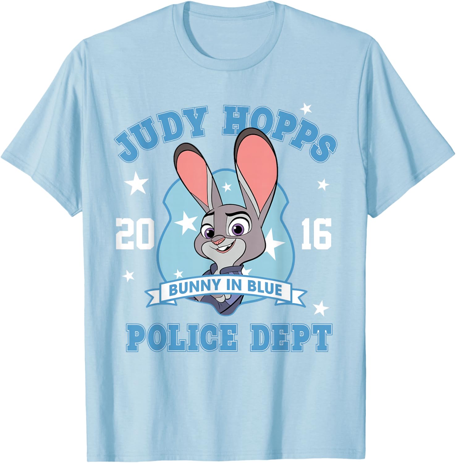 Zootopia 2 Judy Hopps Police Dept T-Shirt - T-Shirt | Light Blue