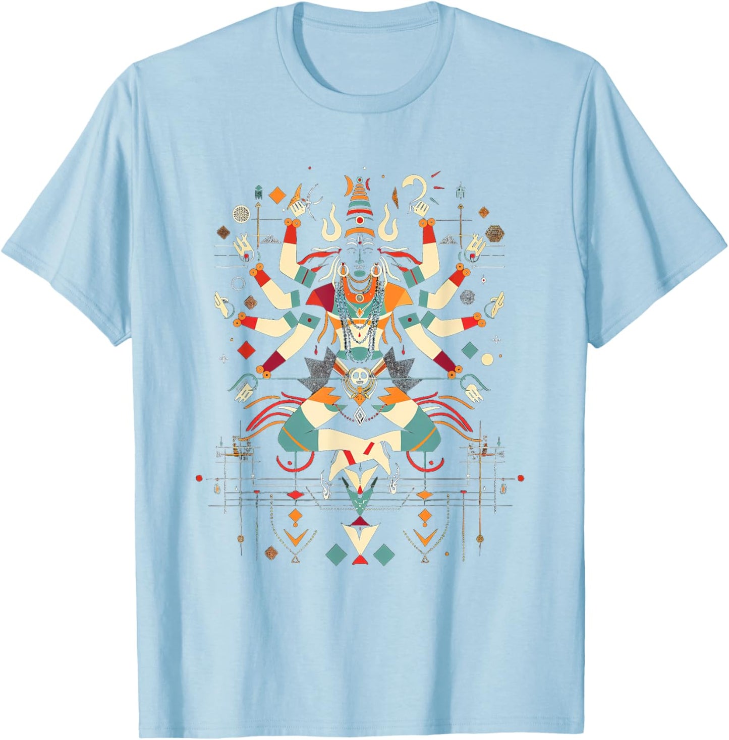 Shiva spiritual hindu god tandava dance yoga meditation T-Shirt - T-Shirt | Light Blue