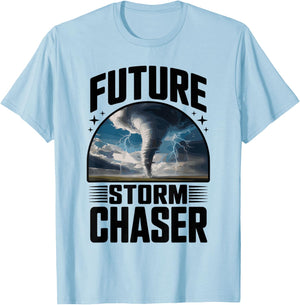 Storm Chaser Costume Hurricane Tornado T-Shirt - T-Shirt | Light Blue