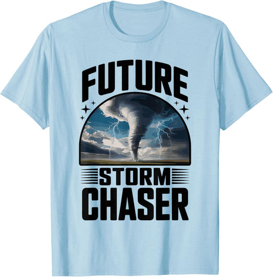 Storm Chaser Costume Hurricane Tornado T-Shirt - T-Shirt | Light Blue