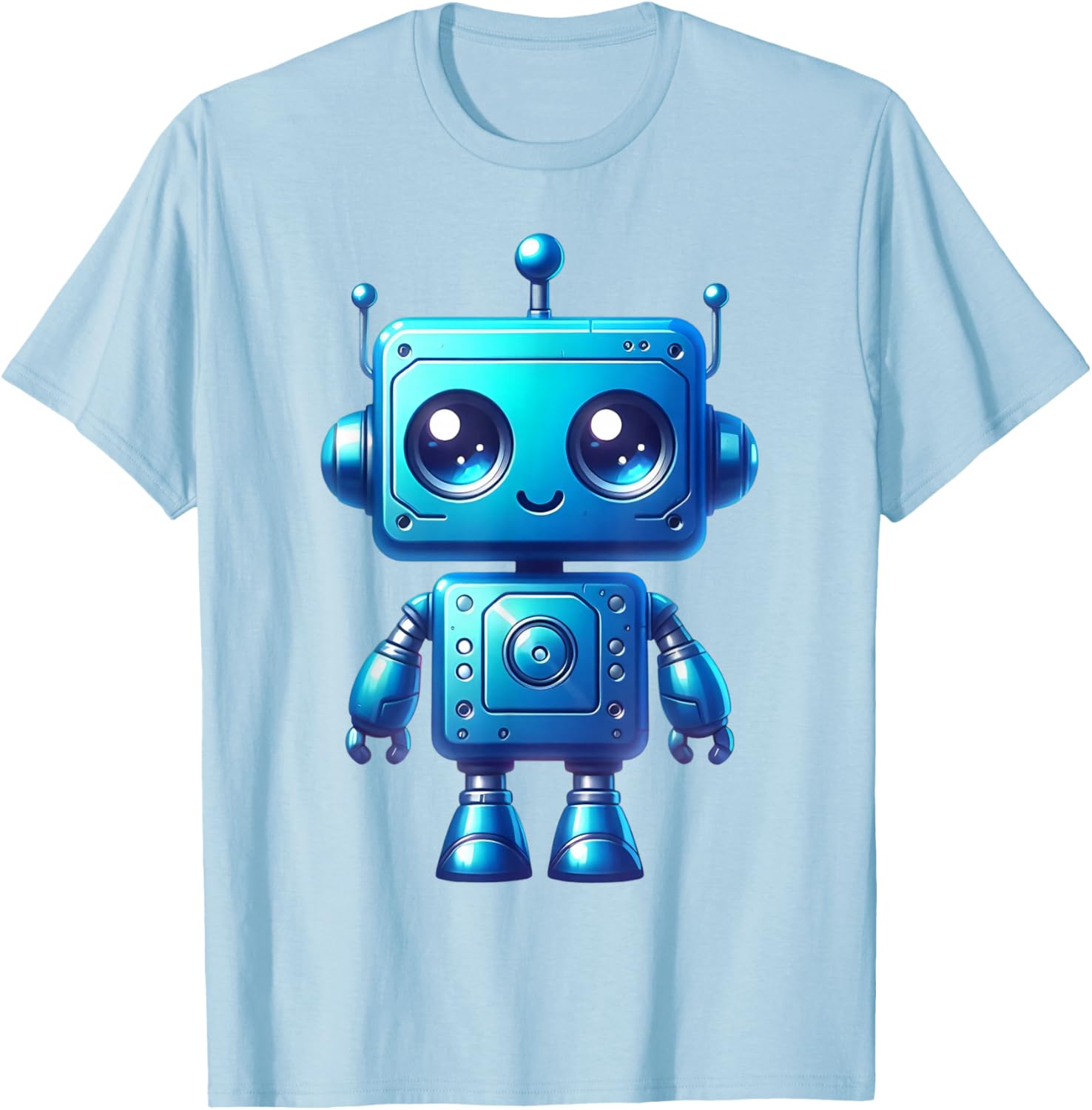 Funny Bleu Robot Robotic Kids Boy Costume T-Shirt - T-Shirt | Light Blue