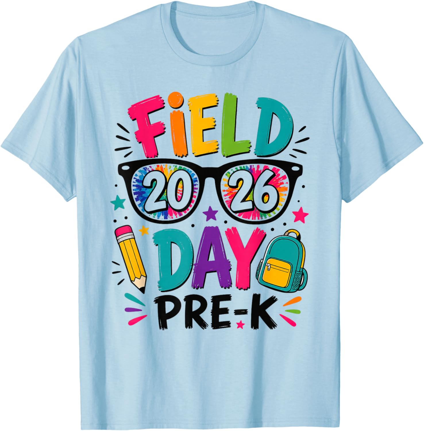 Field Day Pre-K Field Trip Fun Day Teacher Student T-Shirt - T-Shirt | Light Blue
