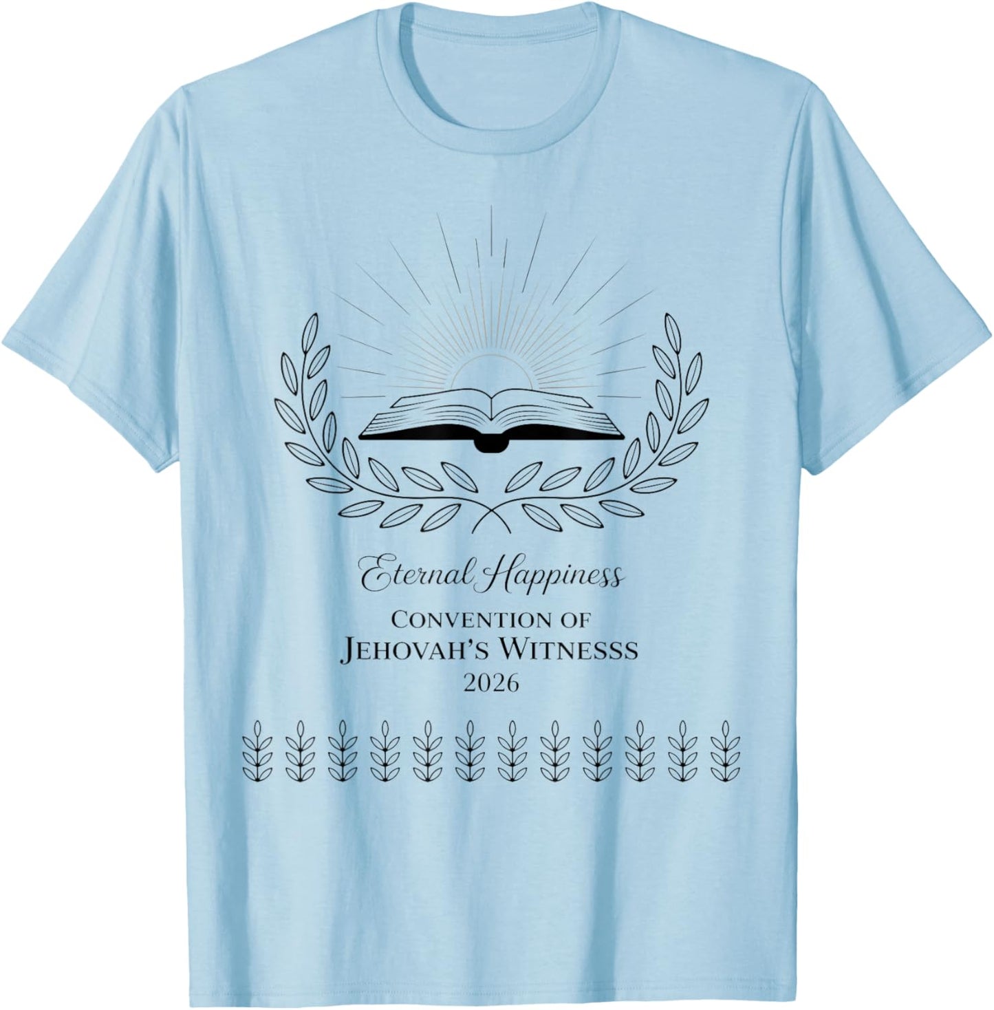Jehovah's Witness 2026 Convention Eternal Happiness JW ORG T-Shirt - T-Shirt | Light Blue