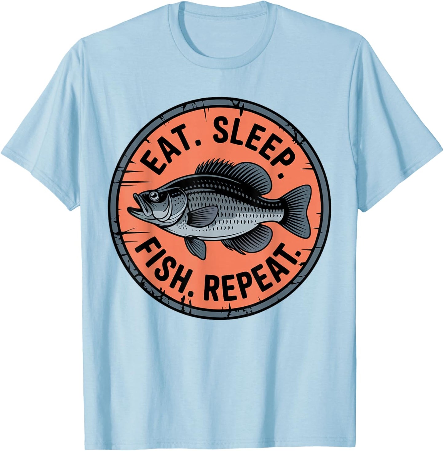Crappie Fishermen Catching Crappie Fish T-Shirt - T-Shirt | Light Blue
