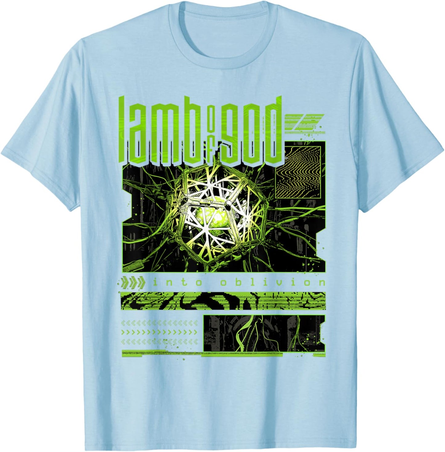 Lamb of God Glitch White T-Shirt - T-Shirt | Light Blue