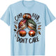 Camp Hair Don't Care Messy Bun Funny Camping Camper Women T-Shirt - T-Shirt | Light Blue