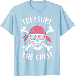 Treasure The Chest Breast Cancer Awareness Men Women Kids T-Shirt - T-Shirt | Light Blue