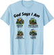 God Says I Am Tractor Truck Toddler Kids Farm Bible Verse T-Shirt - T-Shirt | Light Blue