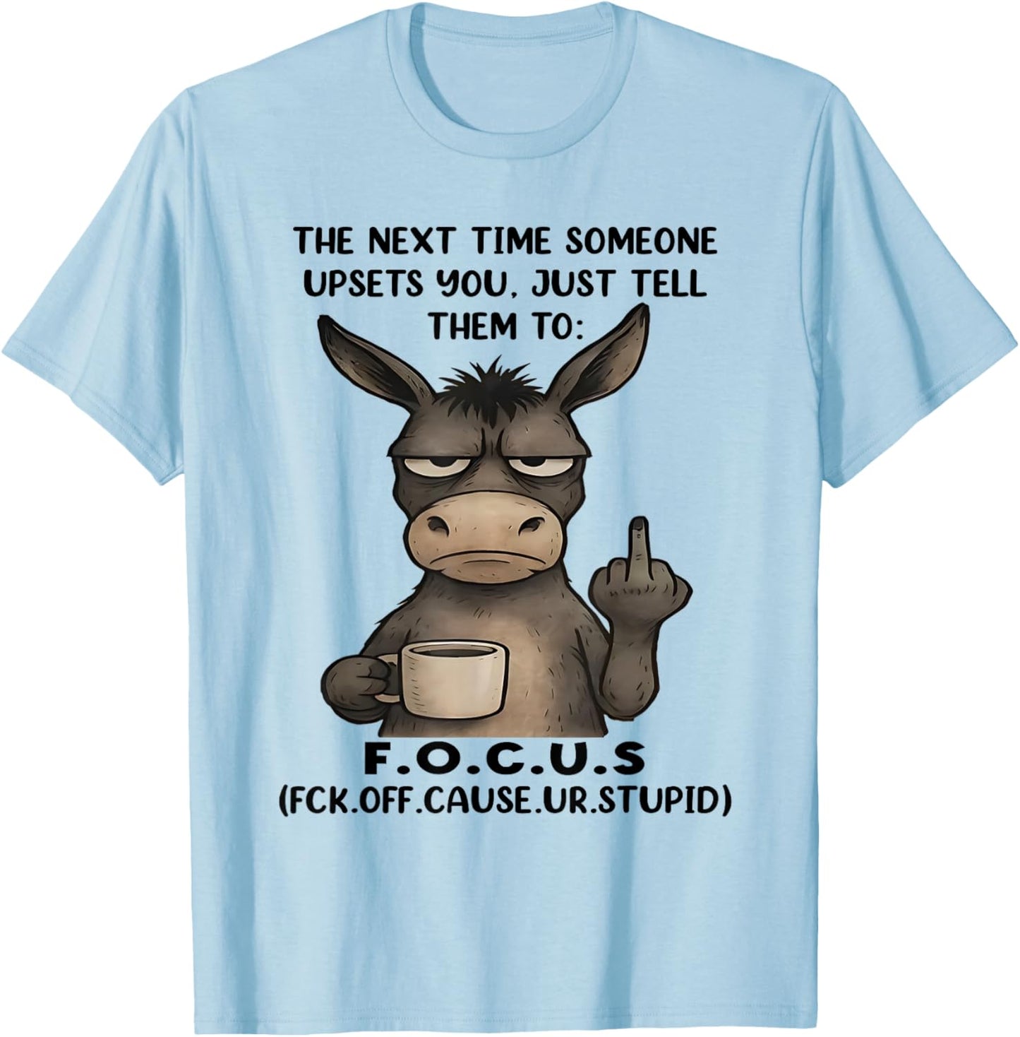 Middle Finger T-Shirt - T-Shirt | Light Blue