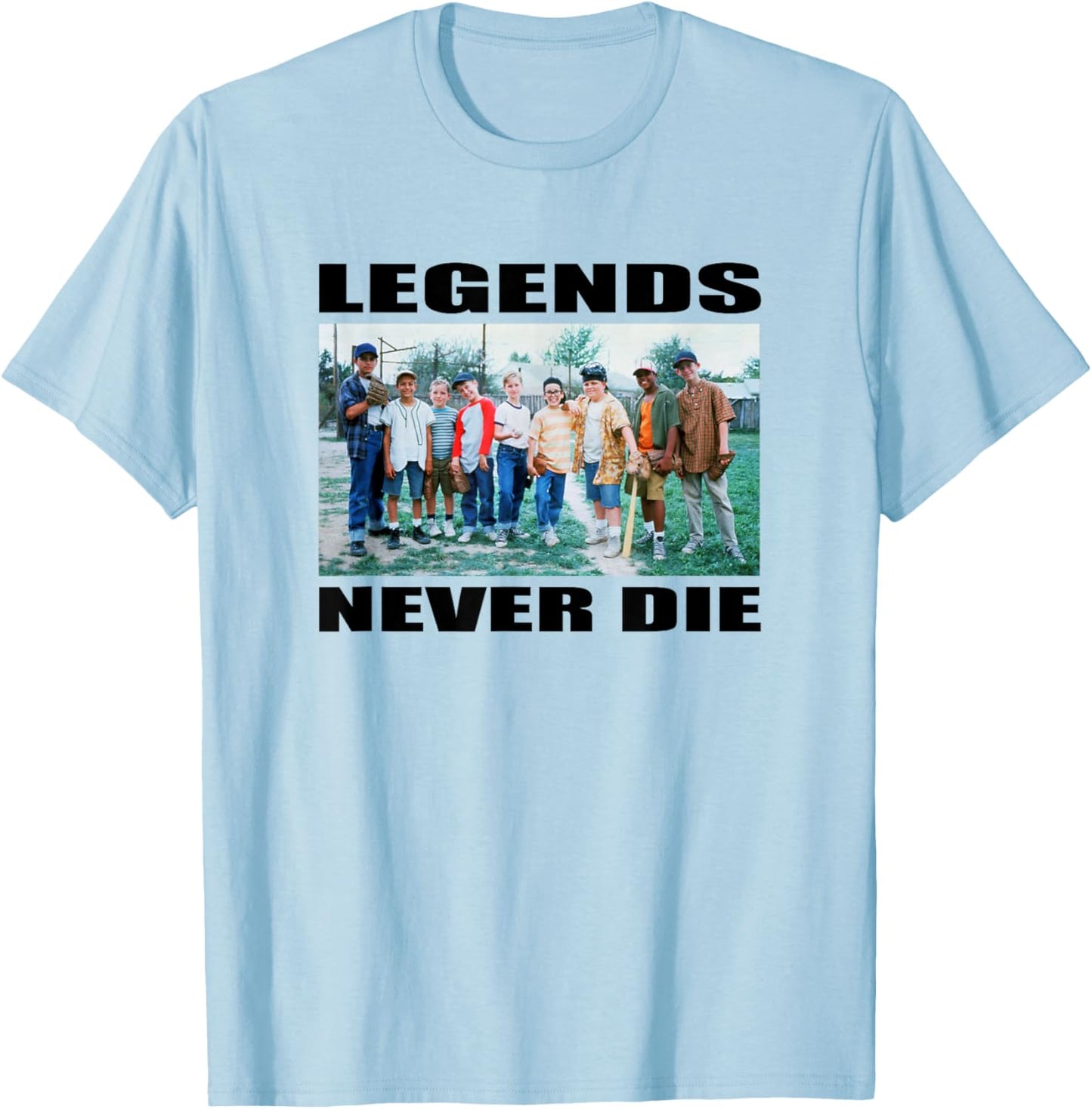 The Sandlot Cast Legends Never Die Photo T-Shirt - T-Shirt | Light Blue