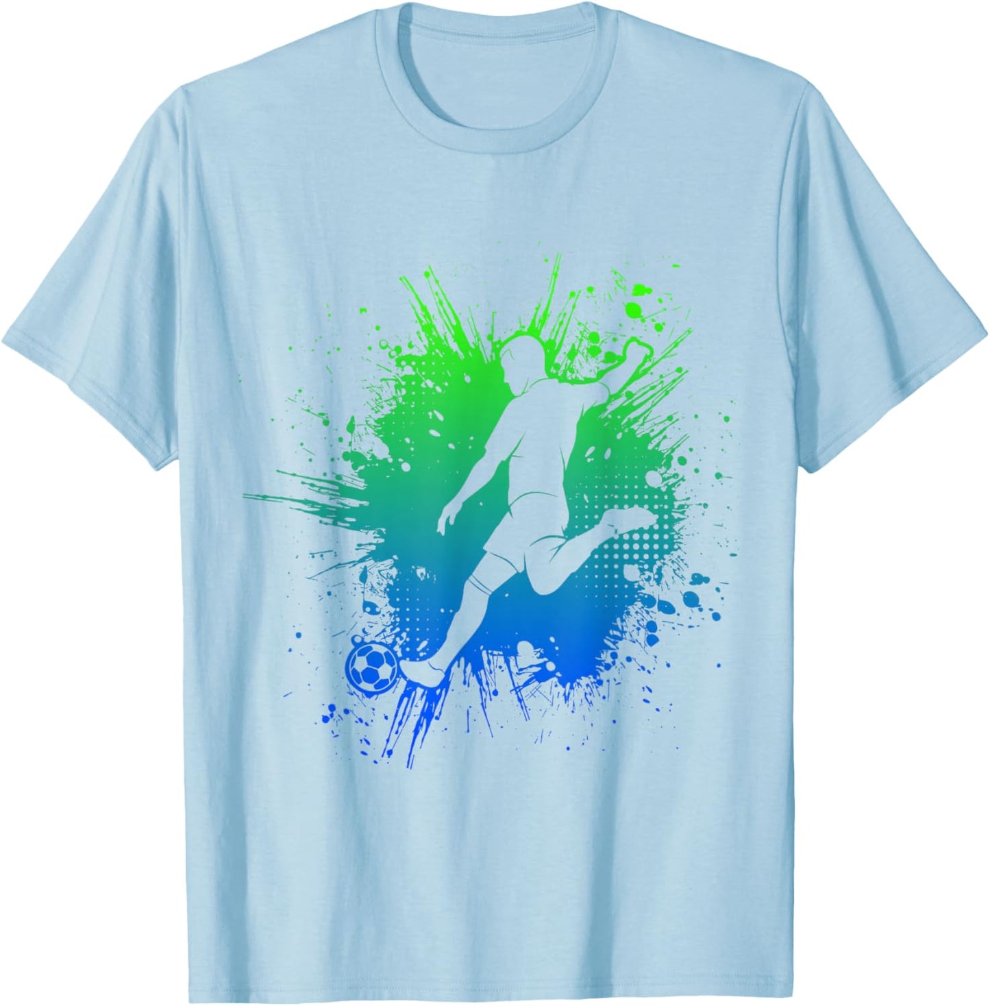 Soccer Boys Kids Men T-Shirt - T-Shirt | Light Blue