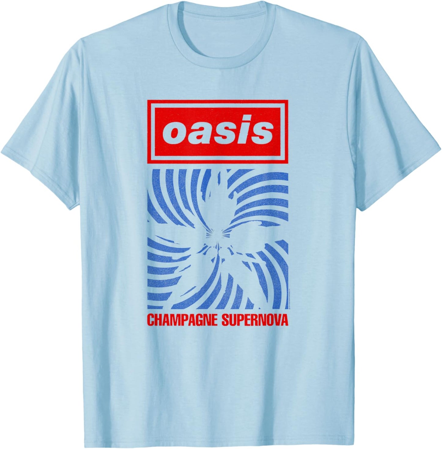 Oasis Band Swirl T-Shirt - T-Shirt | Light Blue