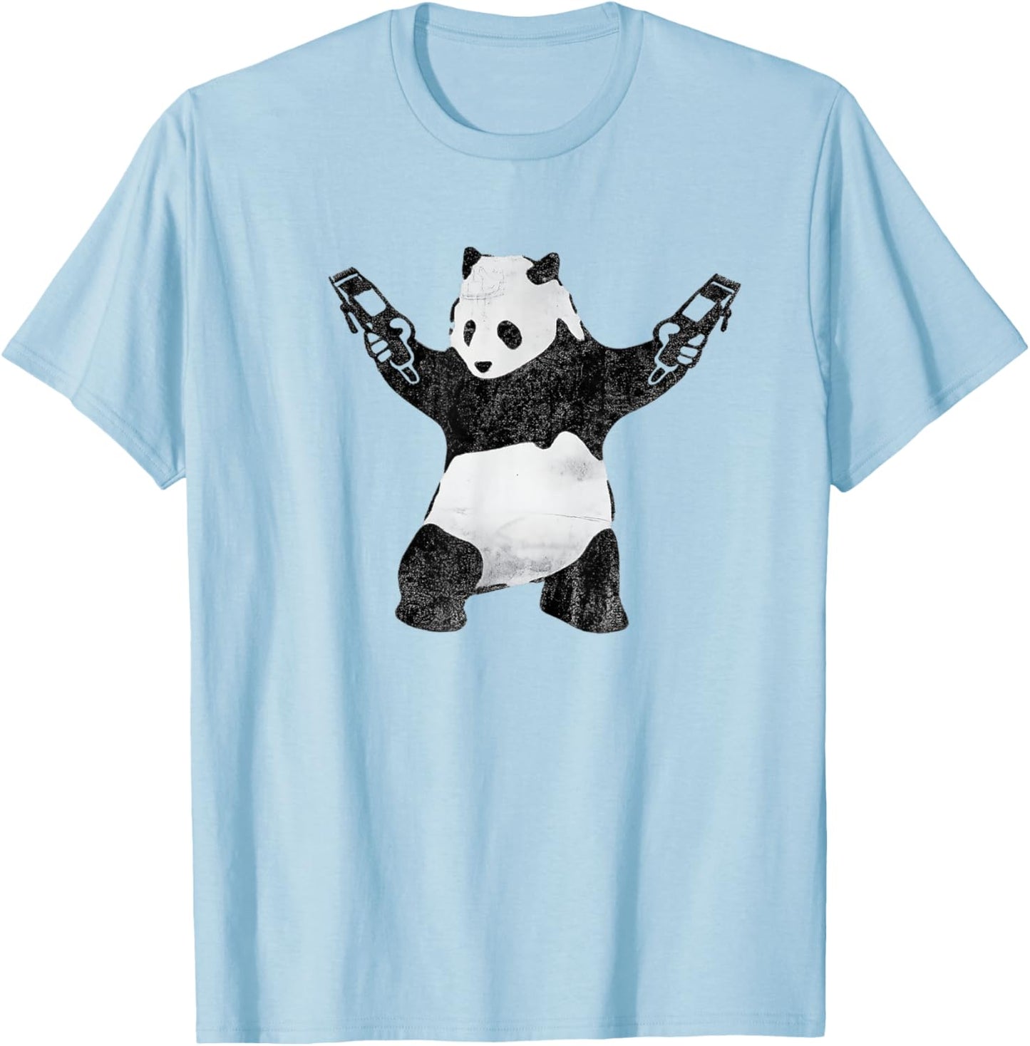 Panda Barber T-Shirt - T-Shirt | Light Blue