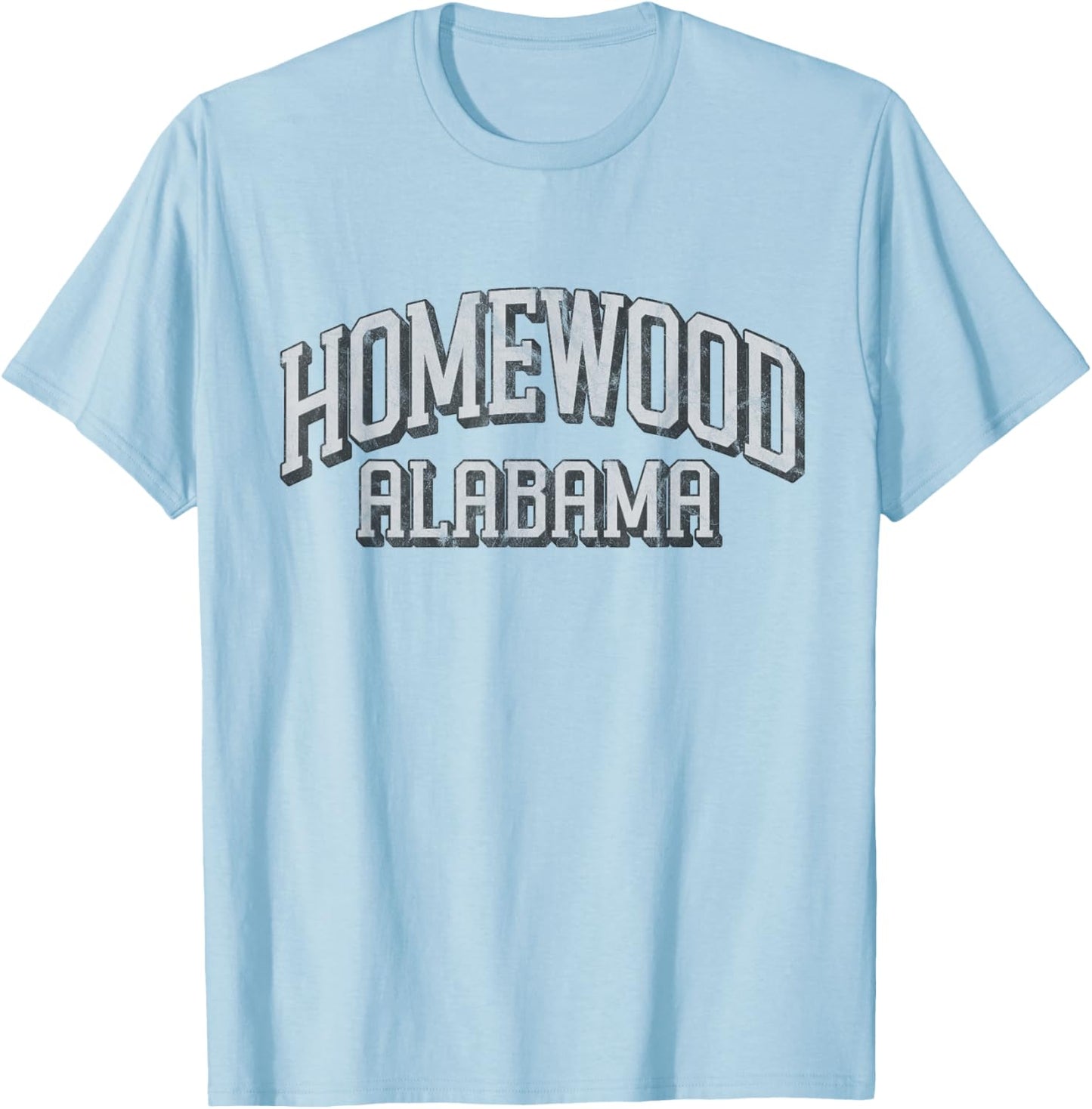 Vintage Homewood Alabama AL Retro City T-Shirt - T-Shirt | Light Blue