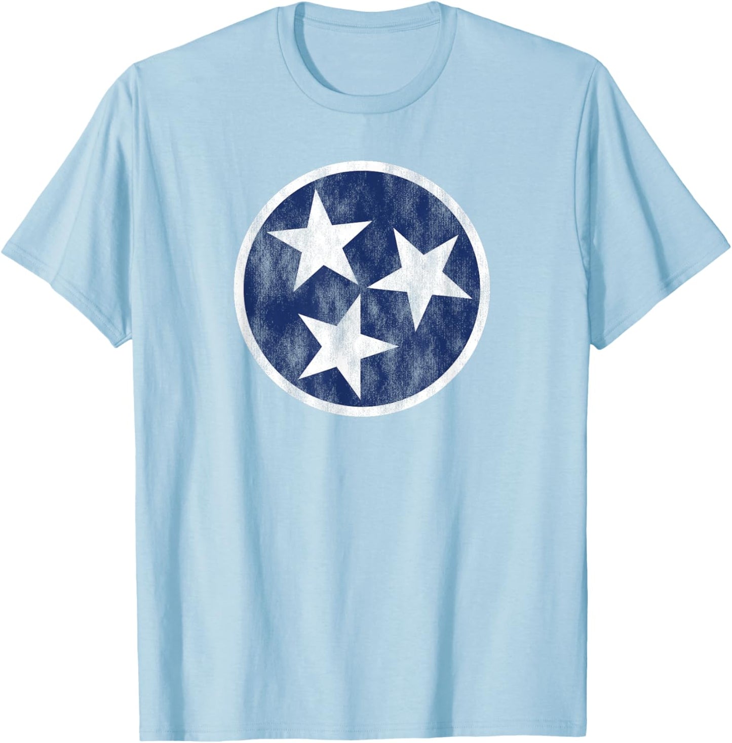 Retro Tennessee Flag Star Logo Volunteer State Nashville TN T-Shirt - T-Shirt | Light Blue