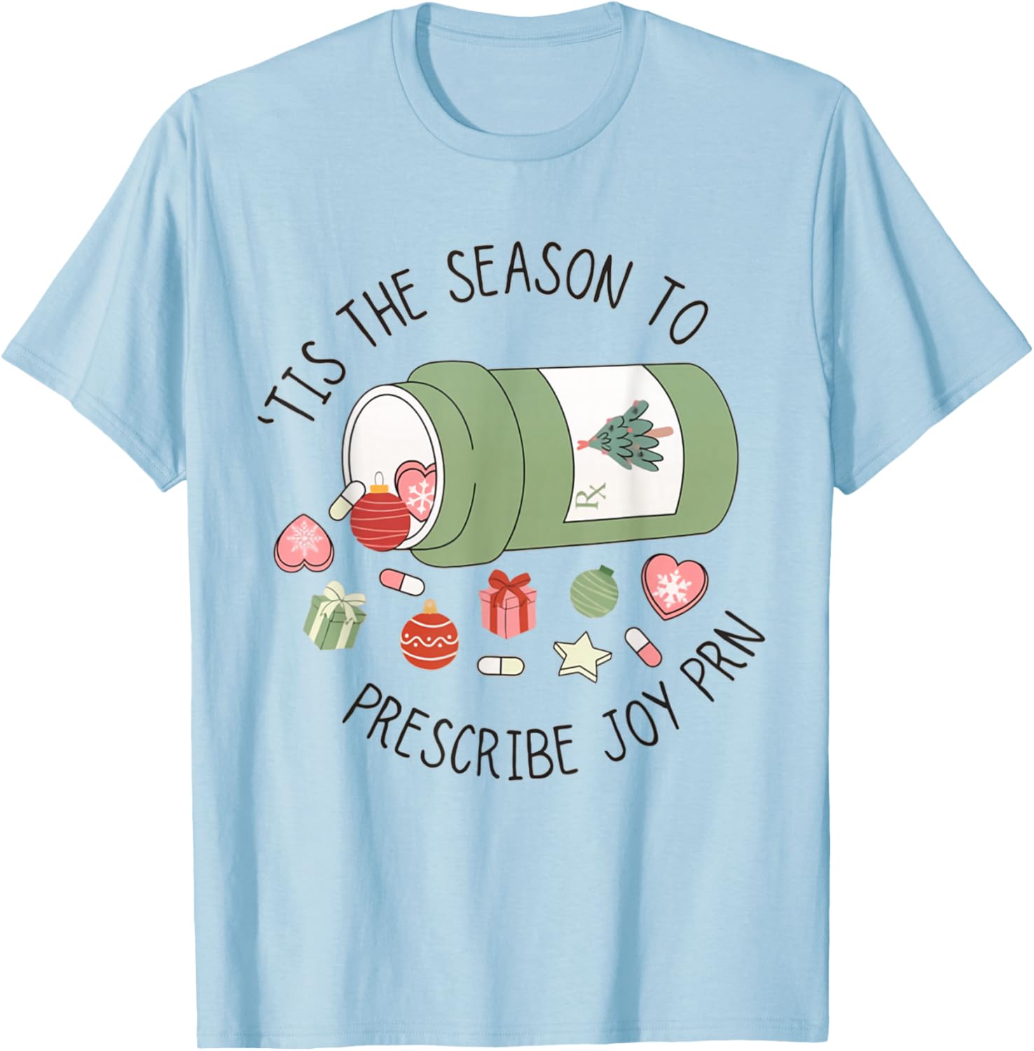Pharmacy Technician Christmas Pharmacy Graduation T-Shirt - T-Shirt | Light Blue