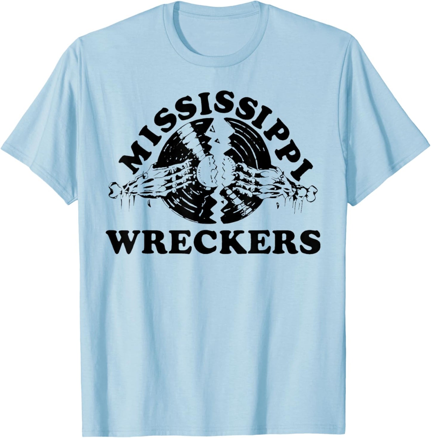 Mississippi Wreckers Retro T-Shirt - T-Shirt | Light Blue