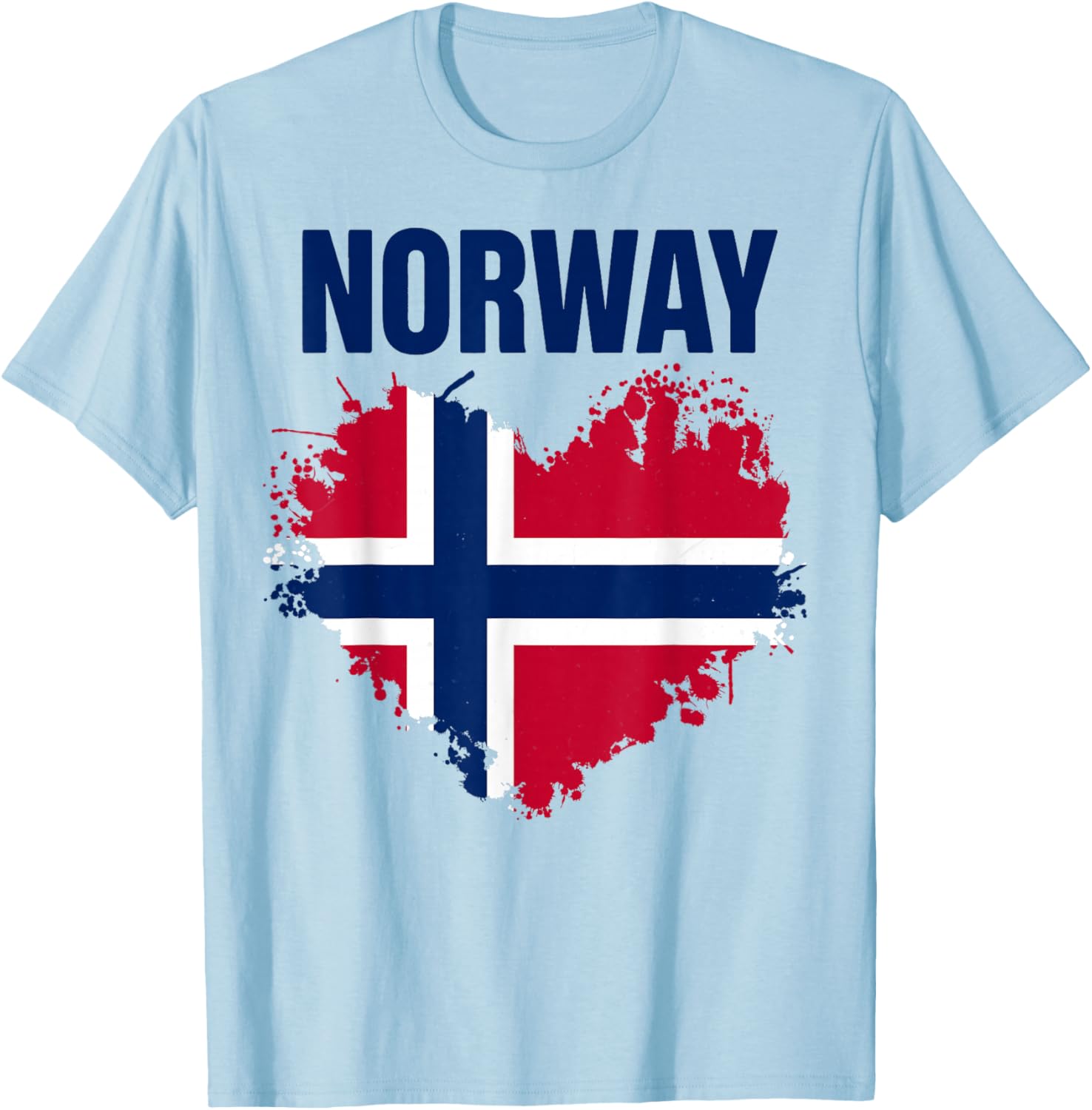 Norway Flag Outfit Idea & Norge Norwegian Roots T-Shirt - T-Shirt | Light Blue