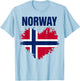 Norway Flag Outfit Idea & Norge Norwegian Roots T-Shirt - T-Shirt | Light Blue