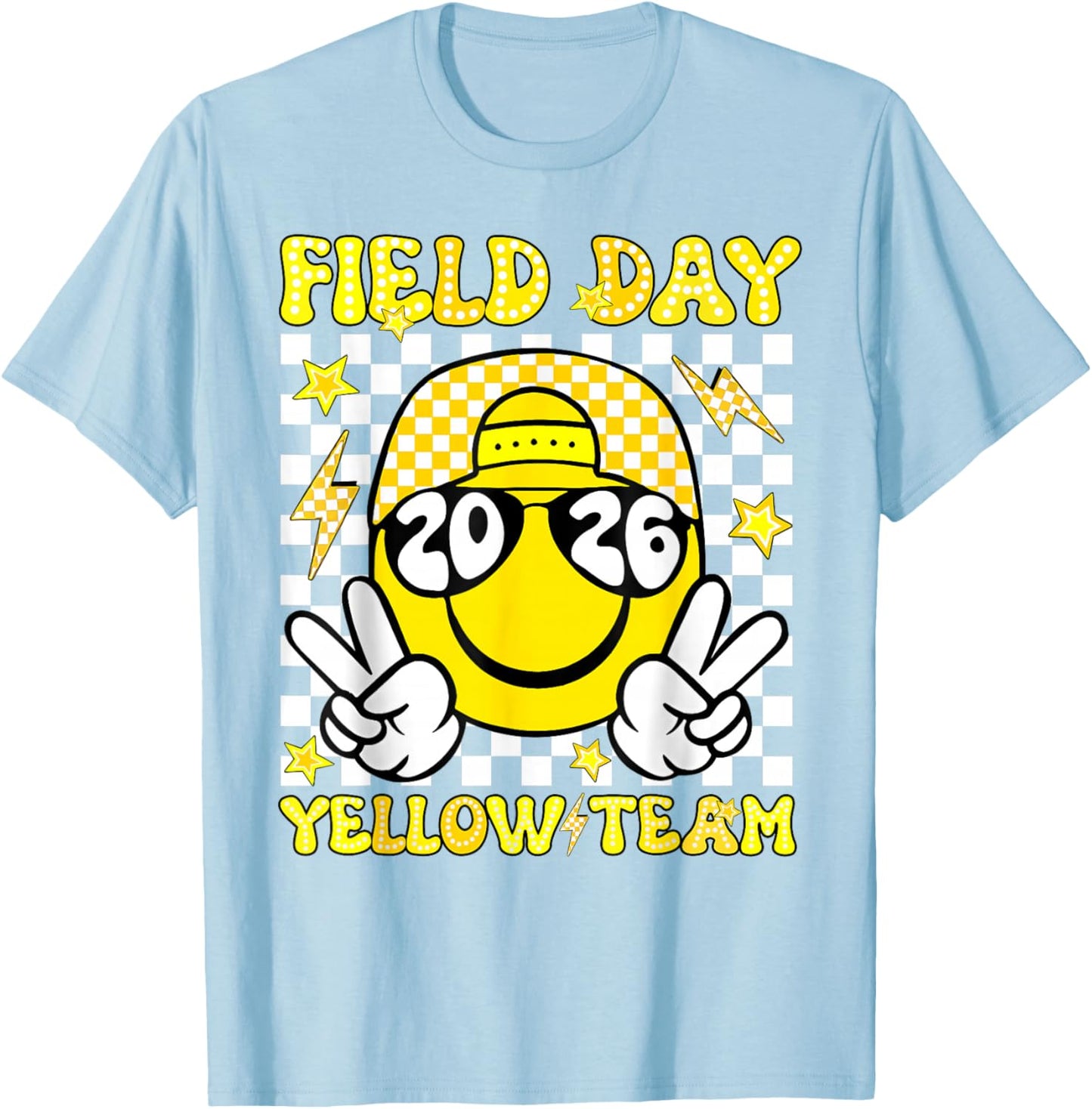 Field Day Yellow Team 2026 Let The Games Begin Field Trip T-Shirt - T-Shirt | Light Blue