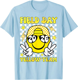Field Day Yellow Team 2026 Let The Games Begin Field Trip T-Shirt - T-Shirt | Light Blue