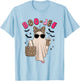 Coquette Leopard Ghost Coffee Boo-JEE Halloween Boujee Ghost T-Shirt - T-Shirt | Light Blue