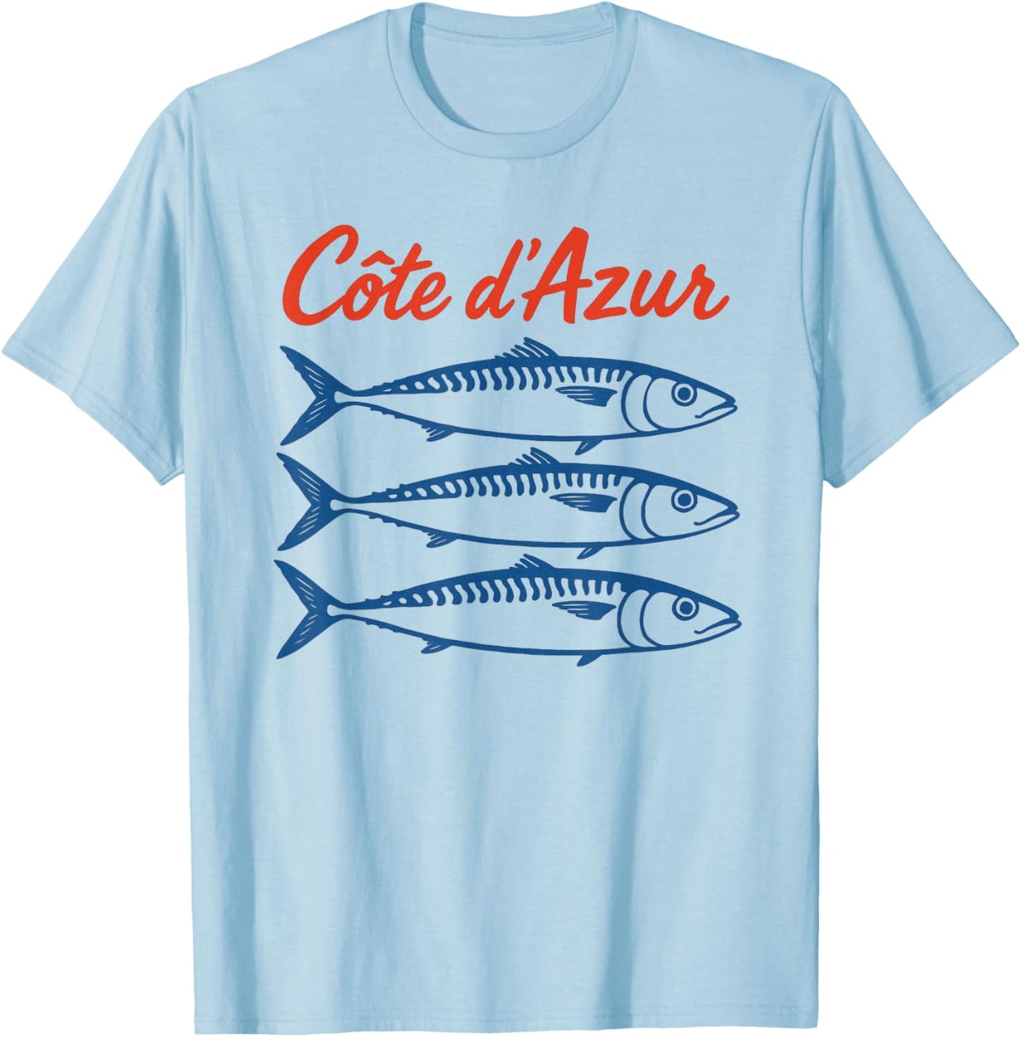Côte d'Azur Sardinen T-Shirt - T-Shirt | Light Blue