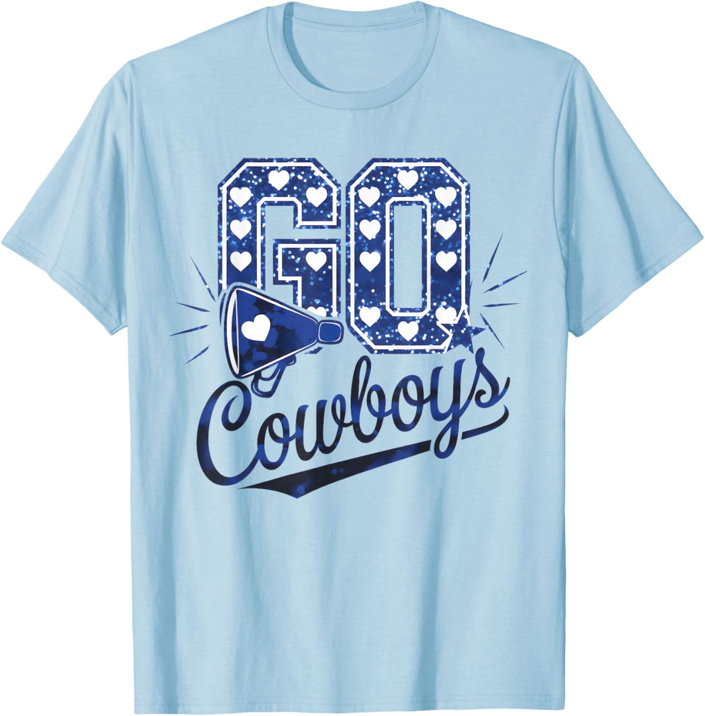 Cheer Cowboys Design Gift Women Girls Kids T-Shirt - T-Shirt | Light Blue