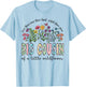 Big Cousin of The Little Wildflower Birthday Girl Floral T-Shirt - T-Shirt | Light Blue