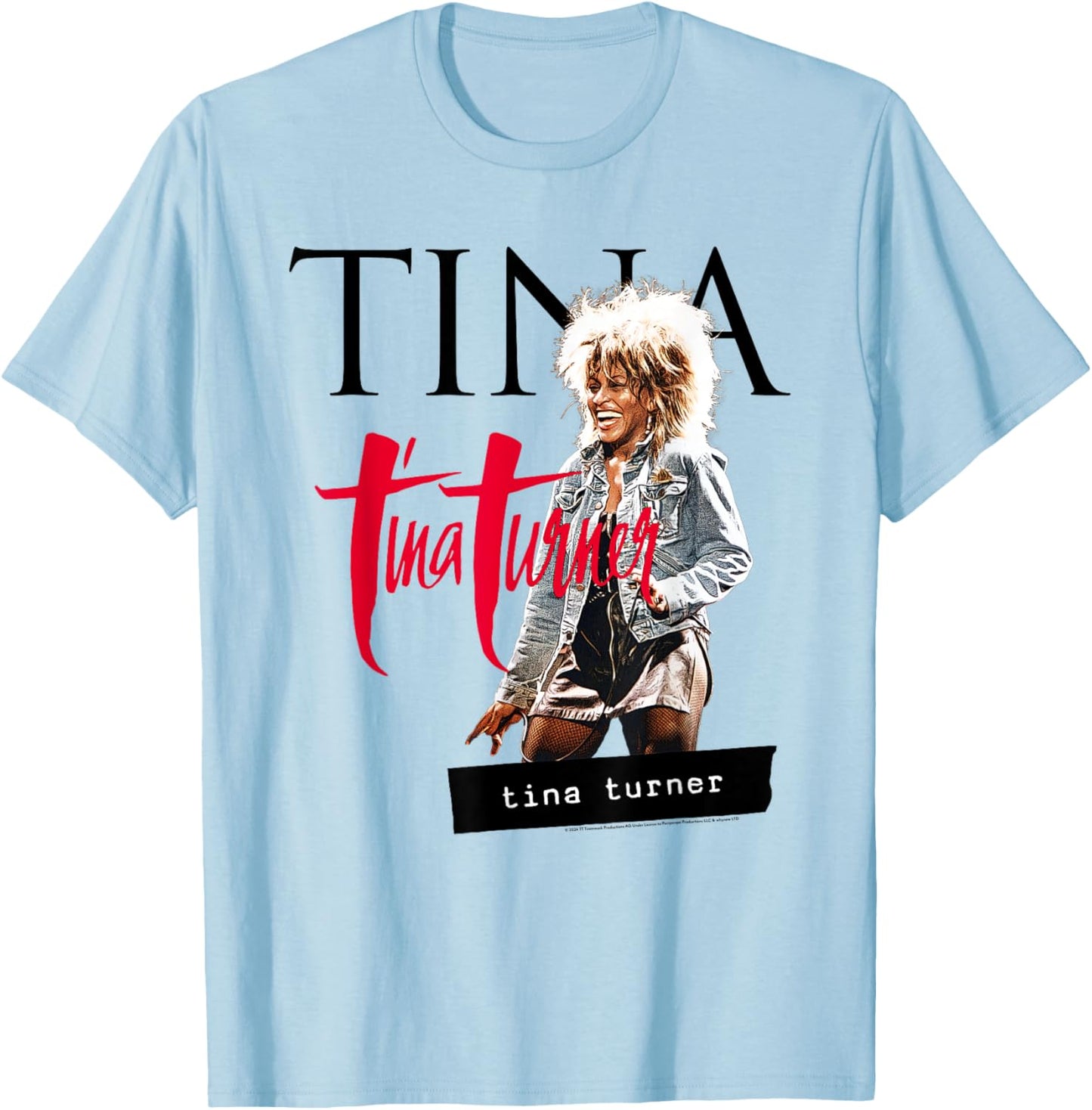 Tina Turner Multi Logo Photo T-Shirt - T-Shirt | Light Blue