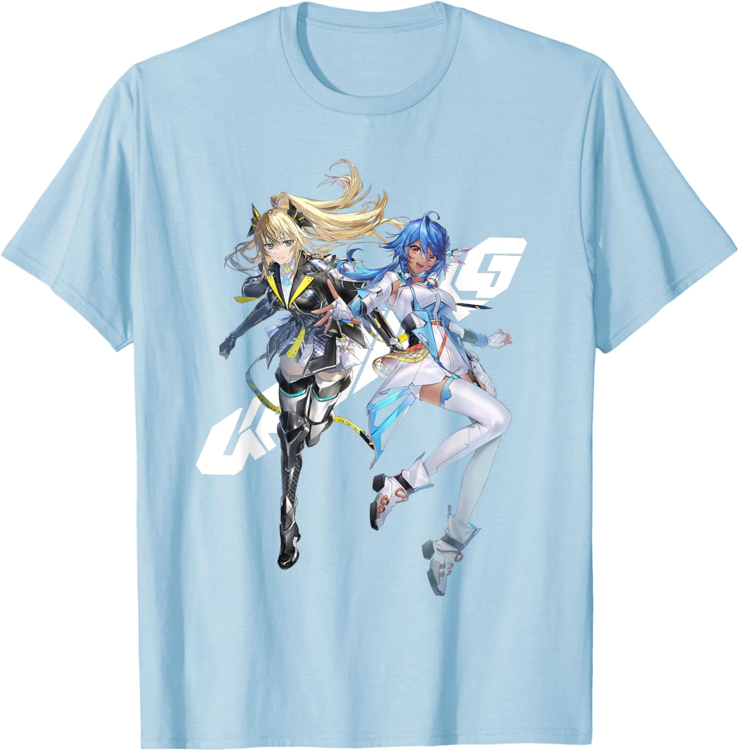 PSO 2 New Genesis Aina & Manon T-Shirt - T-Shirt | Light Blue