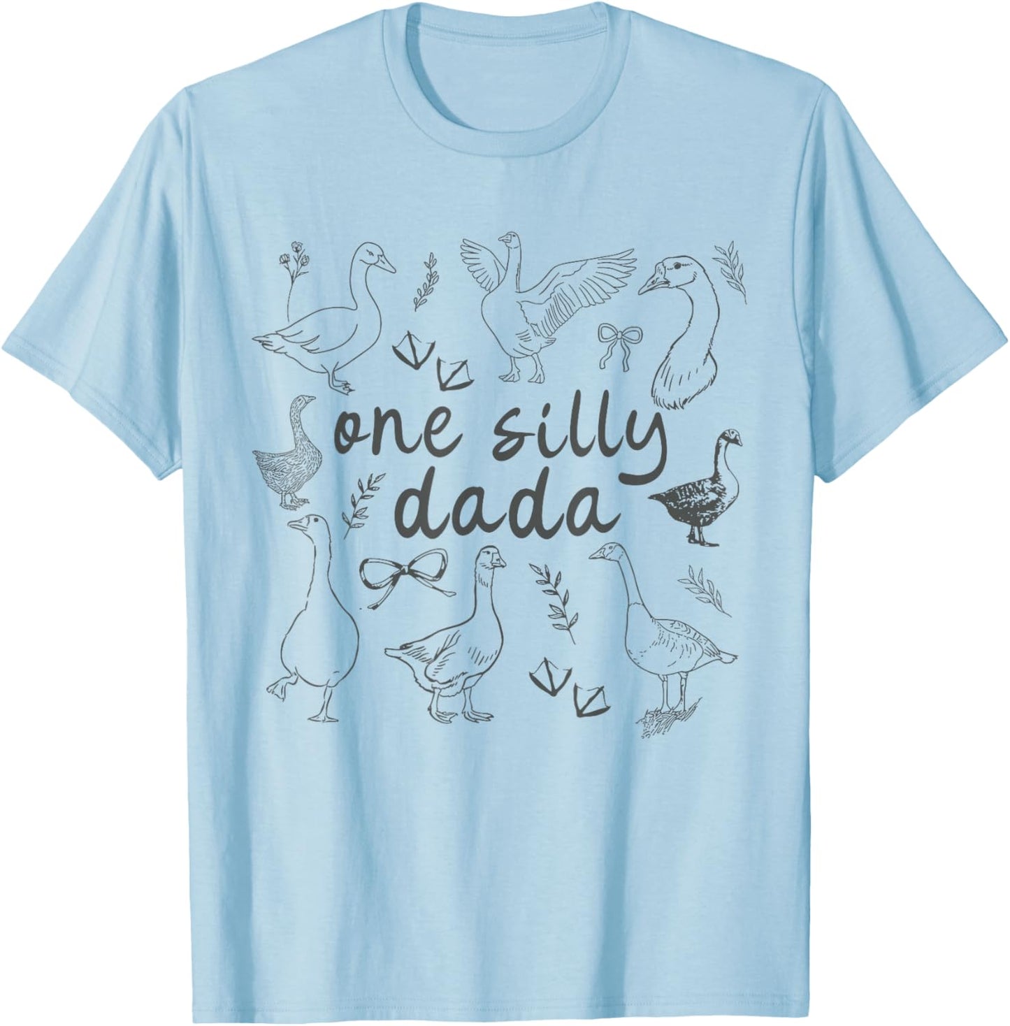 One Silly Goose Mom 1st First Birthday Family Matching T-Shirt - T-Shirt | Light Blue