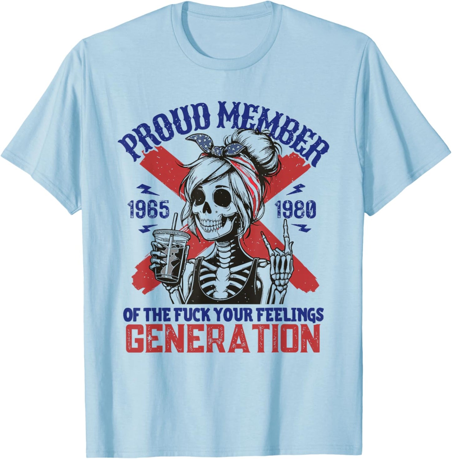 Skeleton T-Shirt - T-Shirt | Light Blue