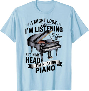 Funny Piano Player T-Shirt - T-Shirt | Light Blue