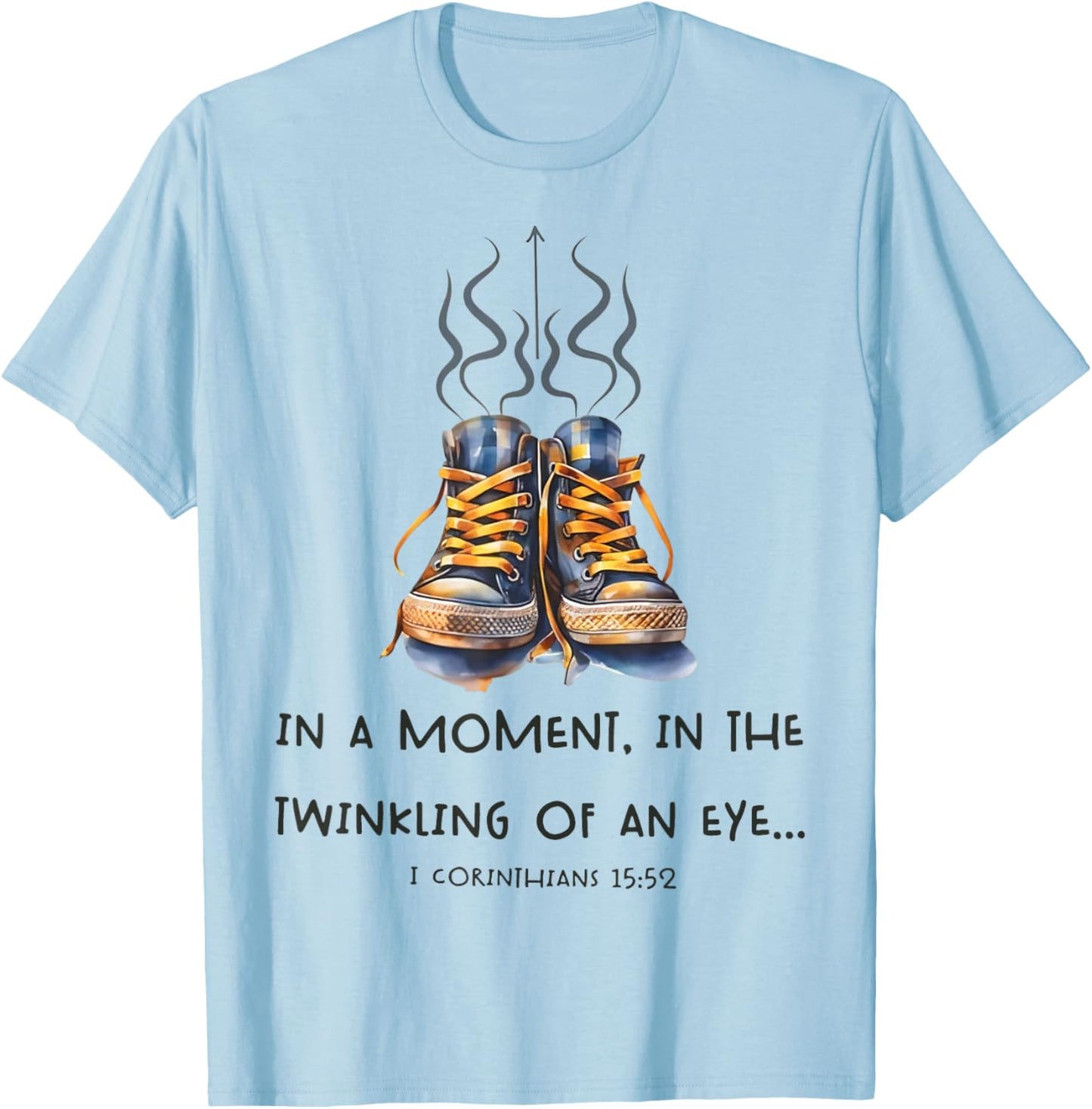 In a Moment, In the Twinkling of an Eye I Christian T-Shirt - T-Shirt | Light Blue