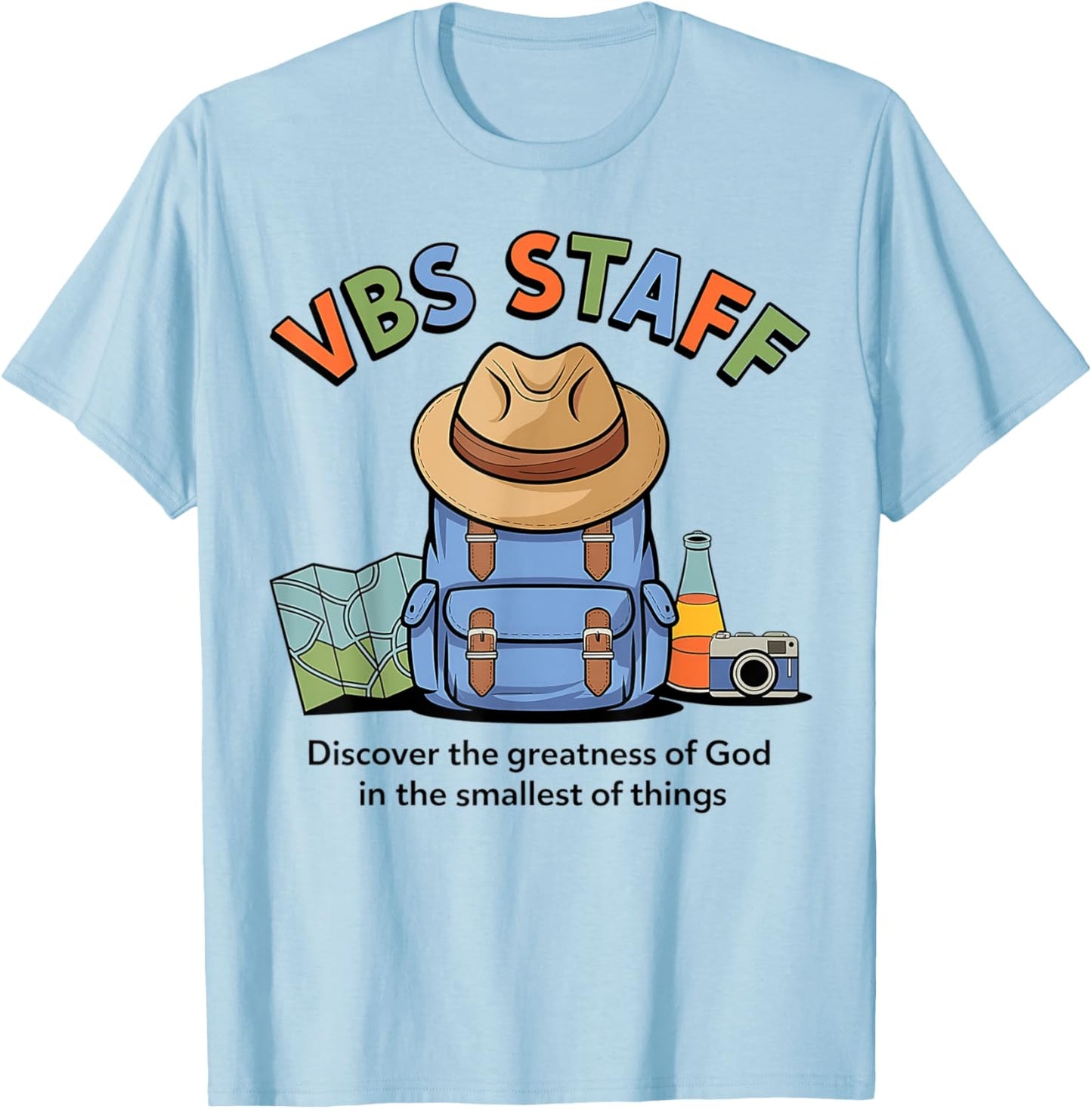 VBS Staff 2025 Adventure Magnified Smallest Insects VBS Team T-Shirt - T-Shirt | Light Blue