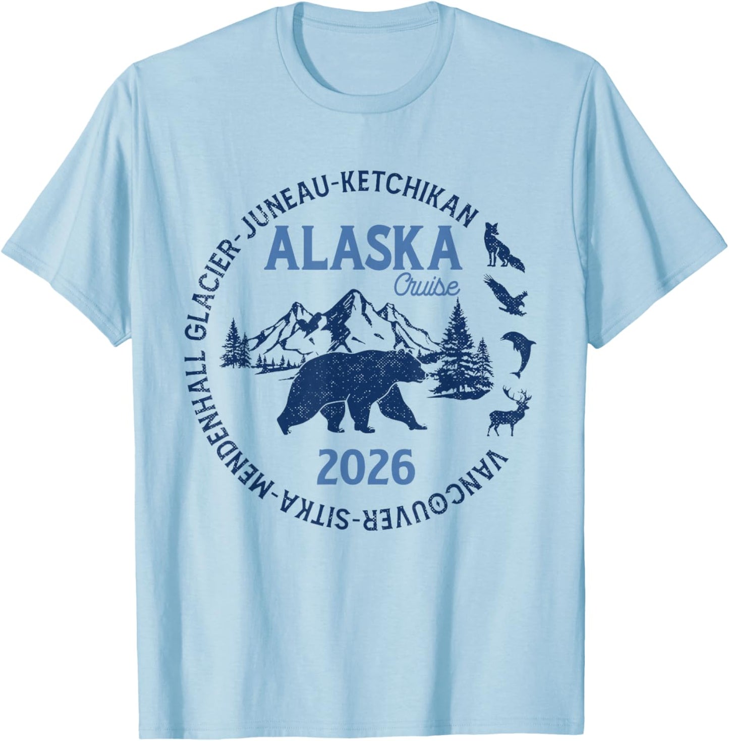 Family Friends Vacation Travel Matching T-Shirt - T-Shirt | Light Blue