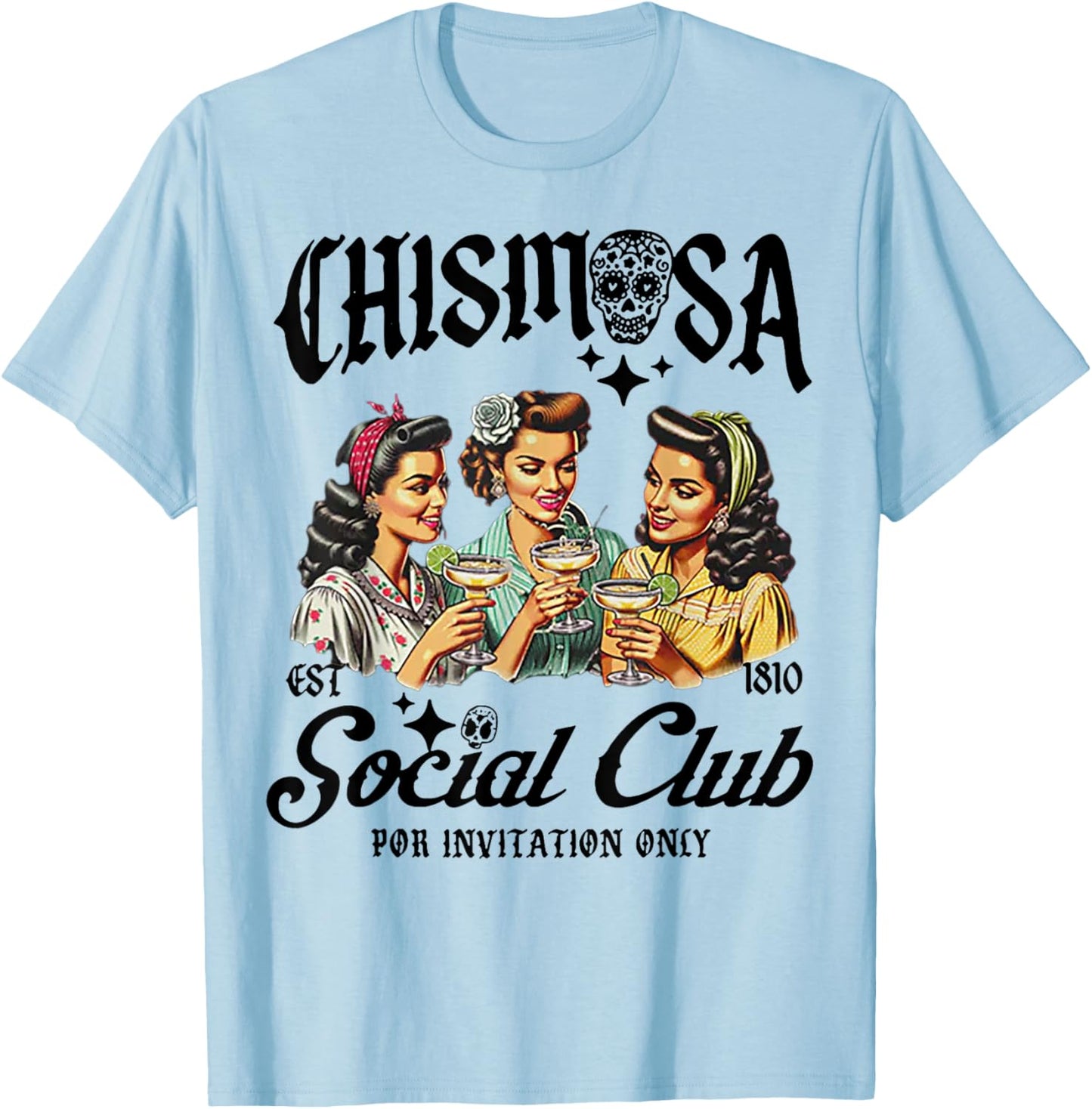 Chismosa Social Club T-Shirt - T-Shirt | Light Blue
