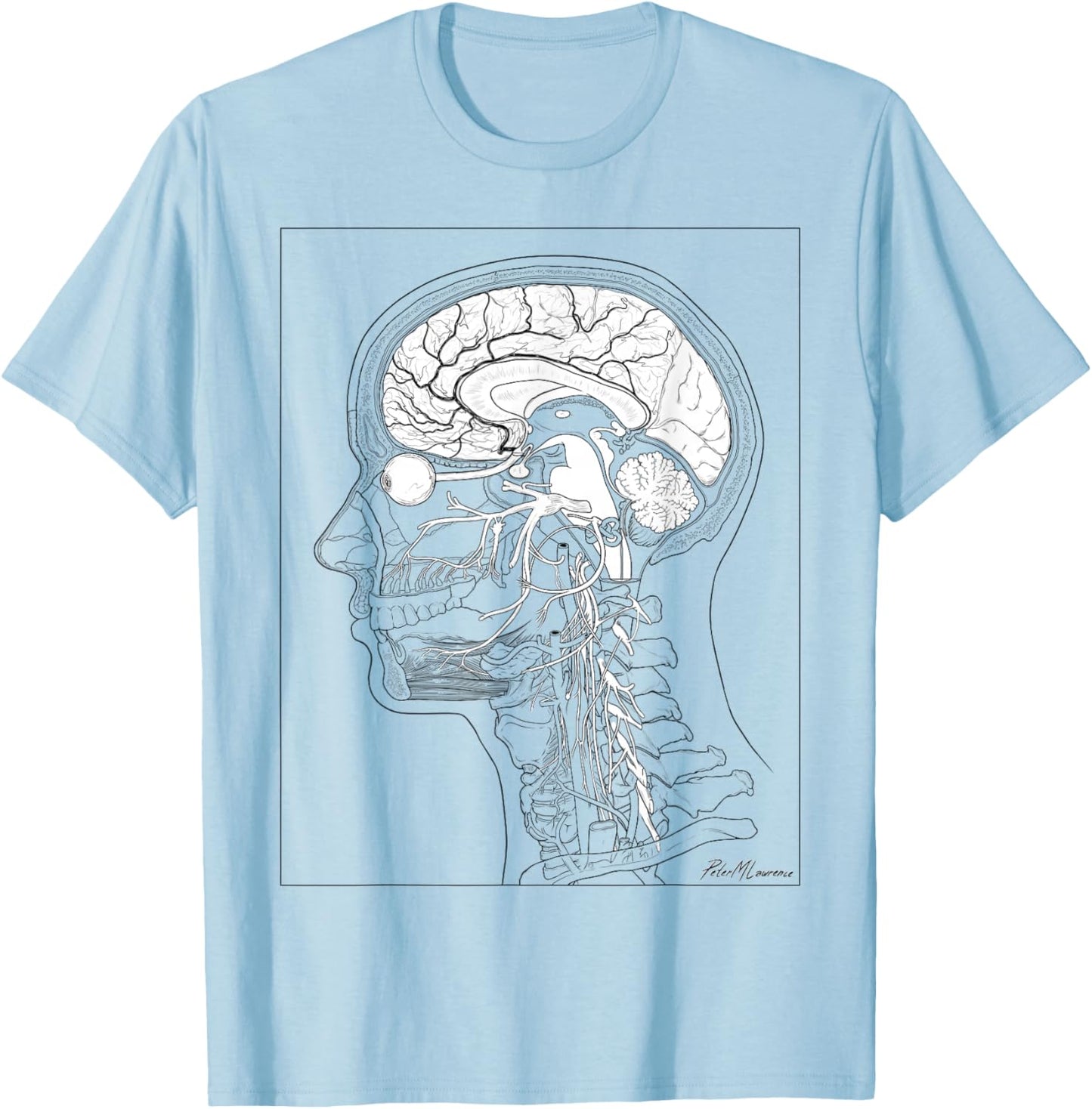 Head & Neck Anatomy T-Shirt - T-Shirt | Light Blue