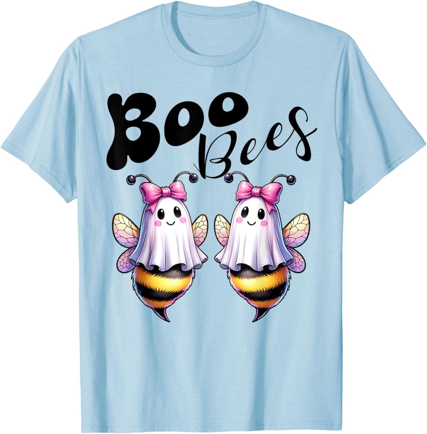 Boo Bees Ghost Bee Halloween Costume Women Funny T-Shirt - T-Shirt | Light Blue