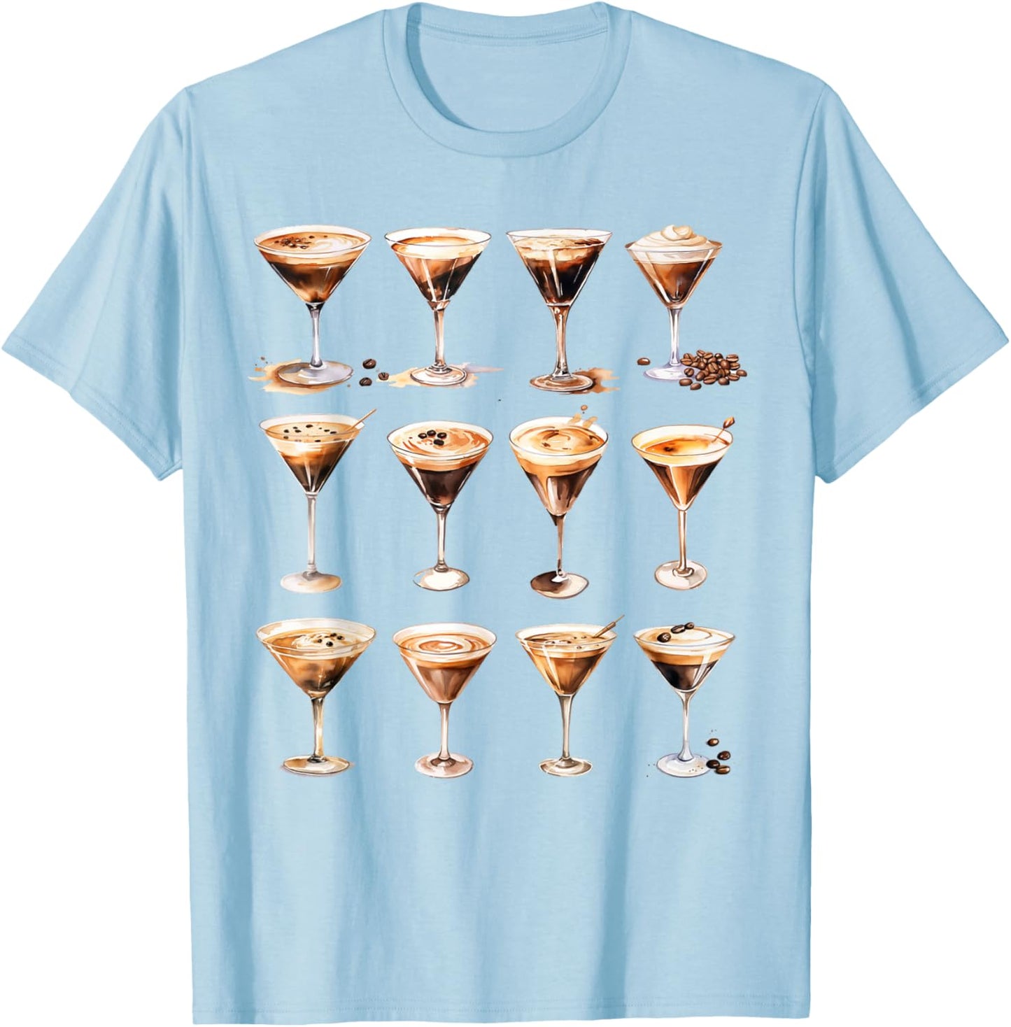 Espresso Martini Lover Tini Time Cocktail Espresso Martini T-Shirt - T-Shirt | Light Blue