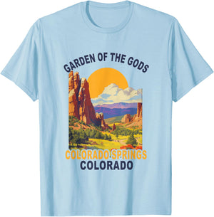 Explore Garden of The Gods National Park Colorado Spring T-Shirt - T-Shirt | Light Blue