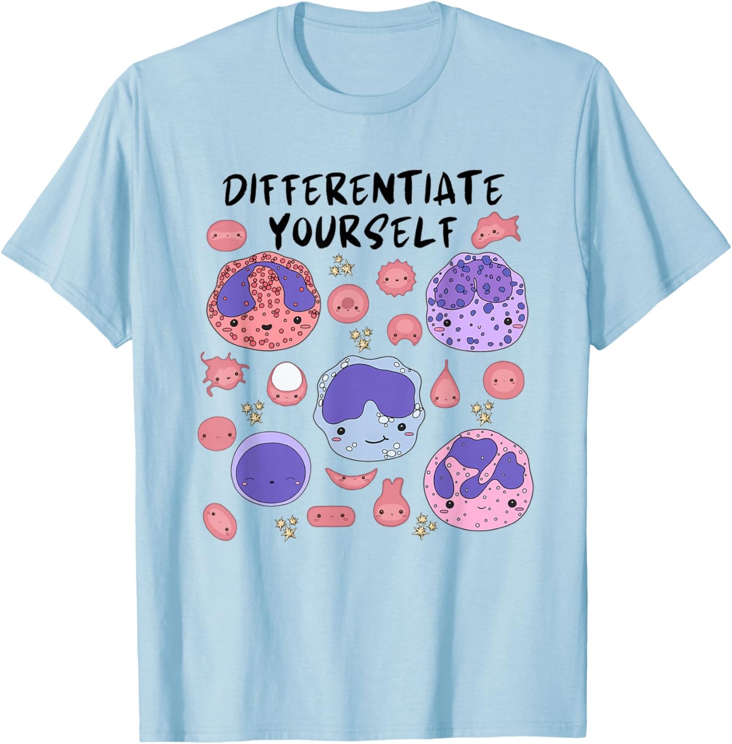 Funny White Blood Cells Immune System Medical Technologist T-Shirt - T-Shirt | Light Blue