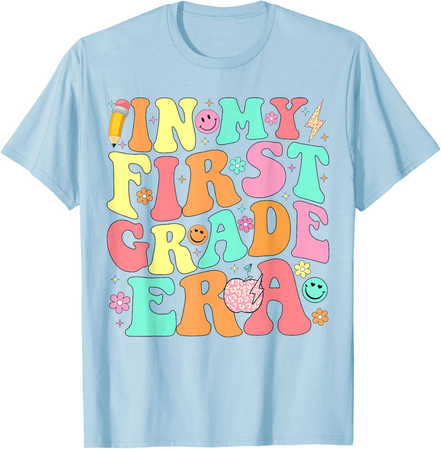 in My First Grade Era 1st Grade Teacher Back to School T-Shirt - T-Shirt | Light Blue