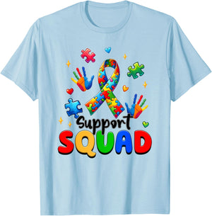 Autism Awareness Autism Support and Acceptance T-Shirt - T-Shirt | Light Blue