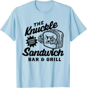 The Knuckle Sandwich Bar & Grill Fighting Joke Bar Humor T-Shirt - T-Shirt | Light Blue